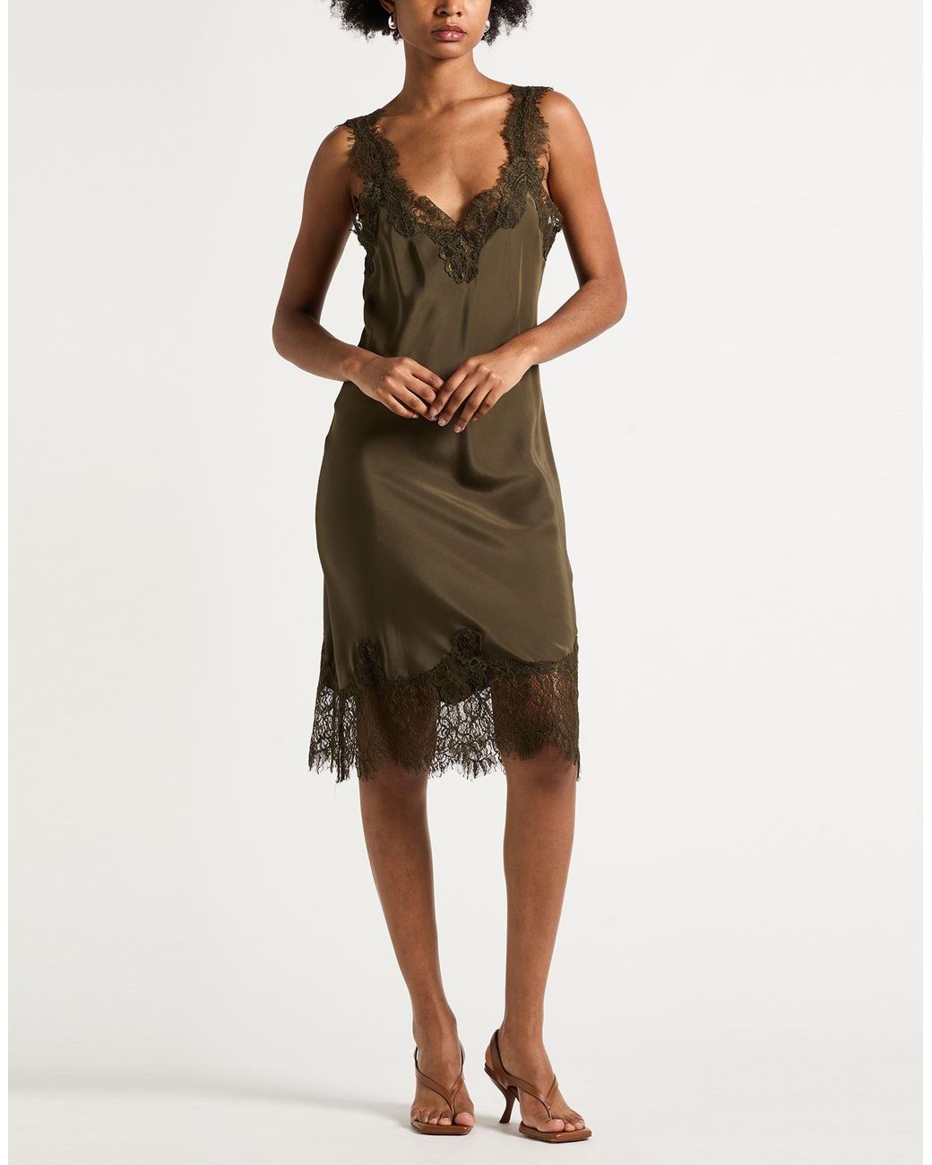 Gold Hawk Natural Midi Dress
