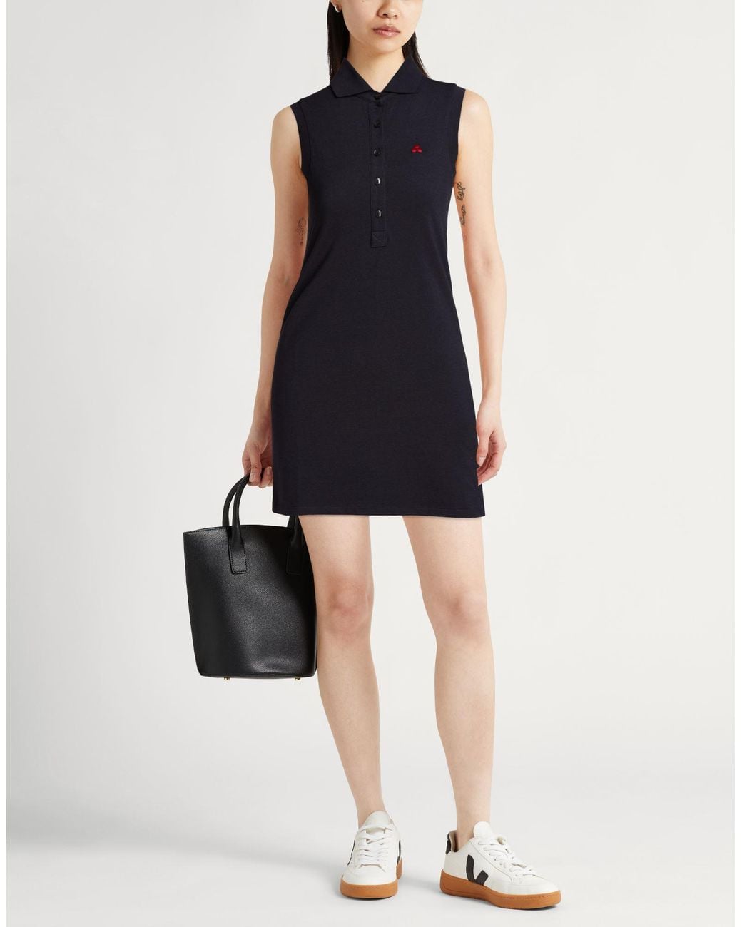 Peuterey Blue Midnight Mini Dress Cotton, Modal, Elastane