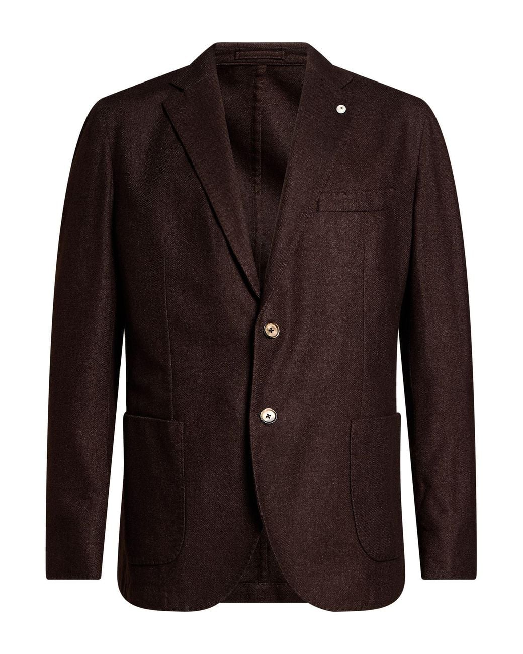 L.b.m. 1911 Brown Dark Blazer Virgin Wool, Polyester, Cashmere for men