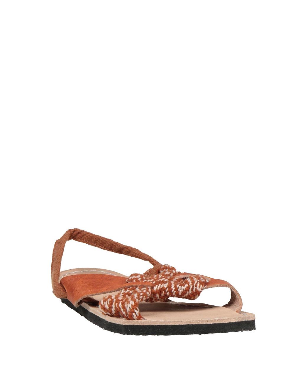 B'Sbee Brown Sandals Textile Fibers, Leather