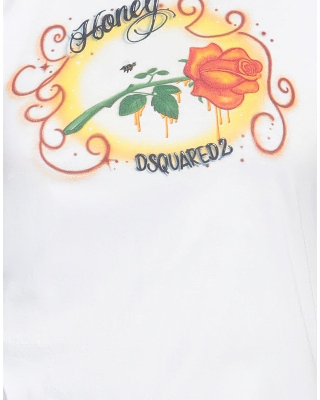 DSquared² White T-Shirt Cotton, Elastane