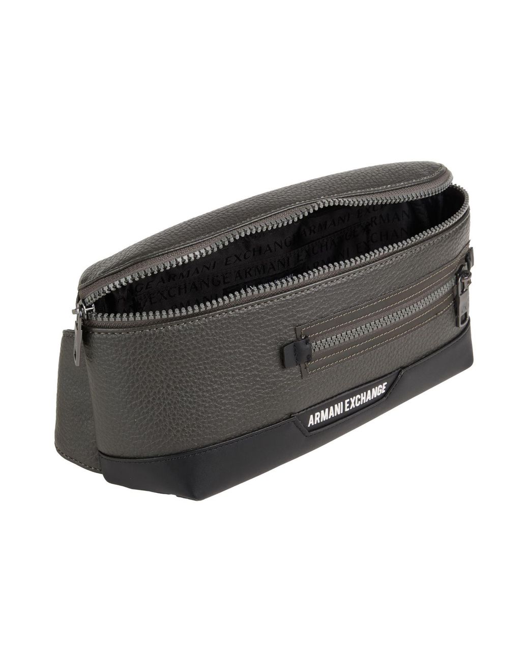 ARMANI EXCHANGE Black Charcoal Belt Bag Polyester for men