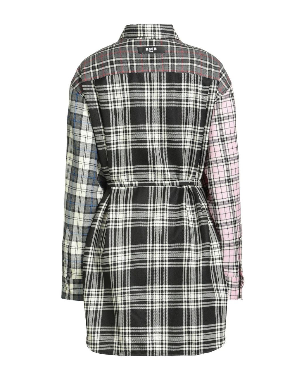 MSGM Gray Mini Dress Virgin Wool