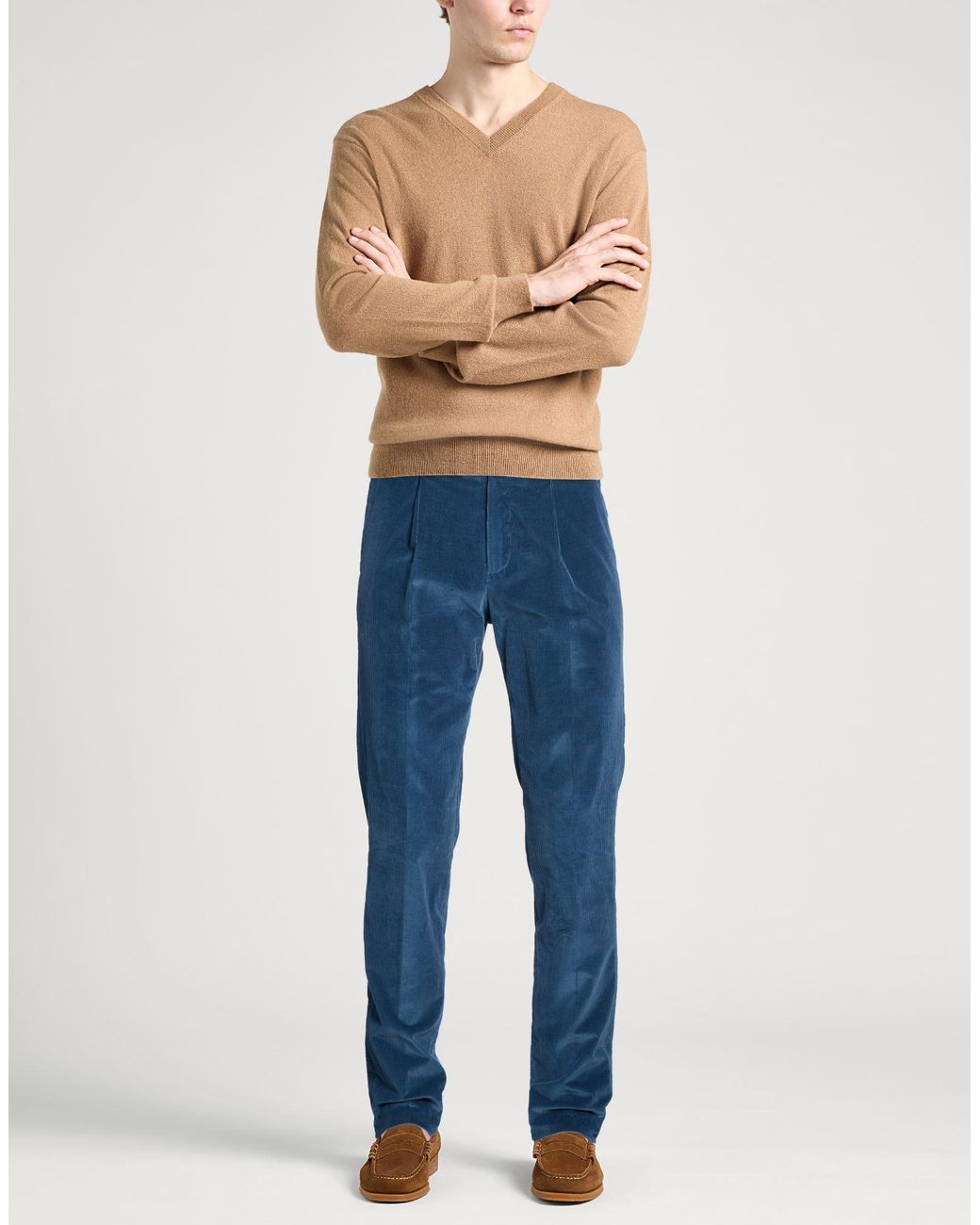 PT Torino Blue Slate Pants Cotton, Elastane for men