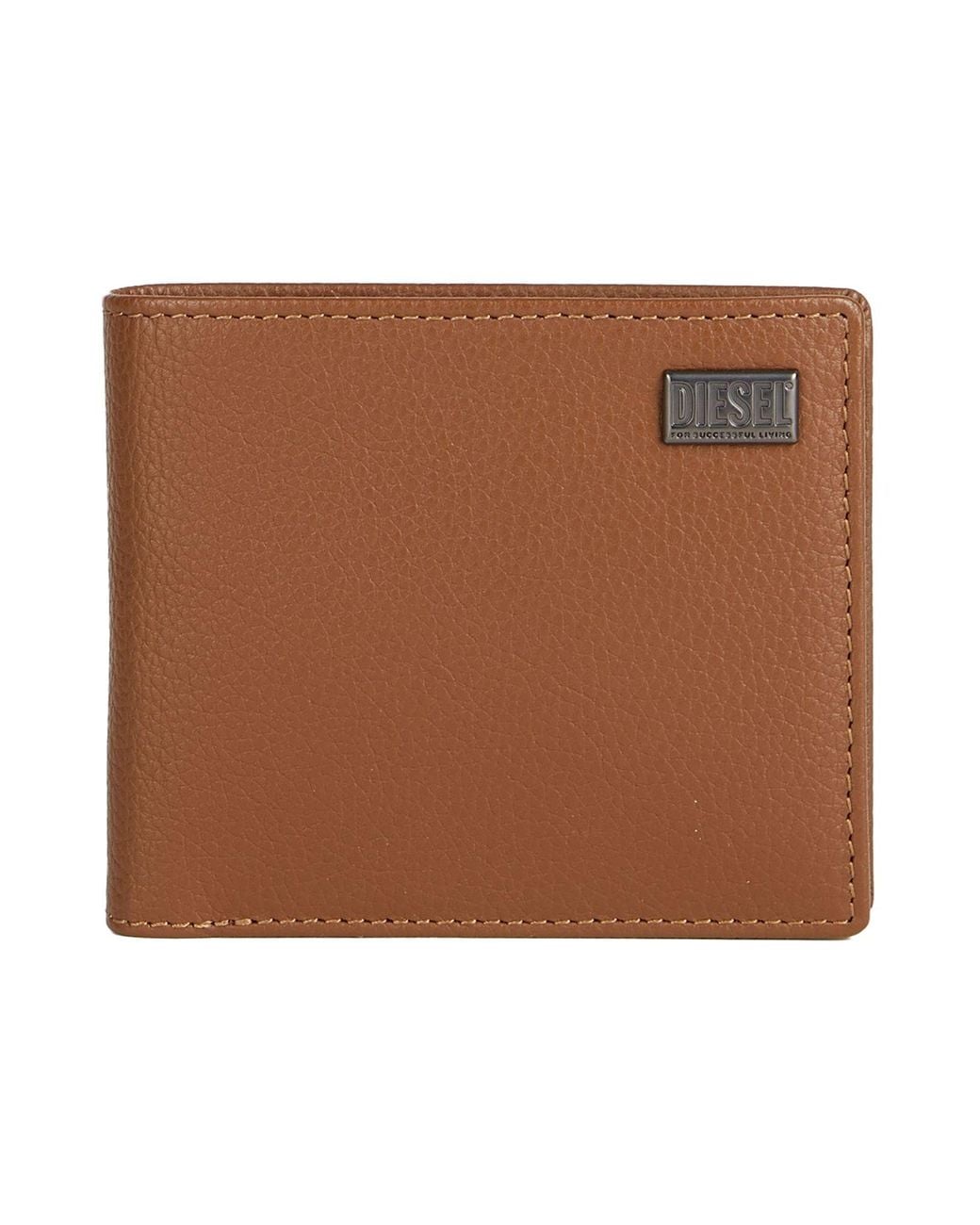 小物 DIESEL Compact Wallet Brown Leather DIESEL Wallet Leather in Brown for Men | Lyst UK
