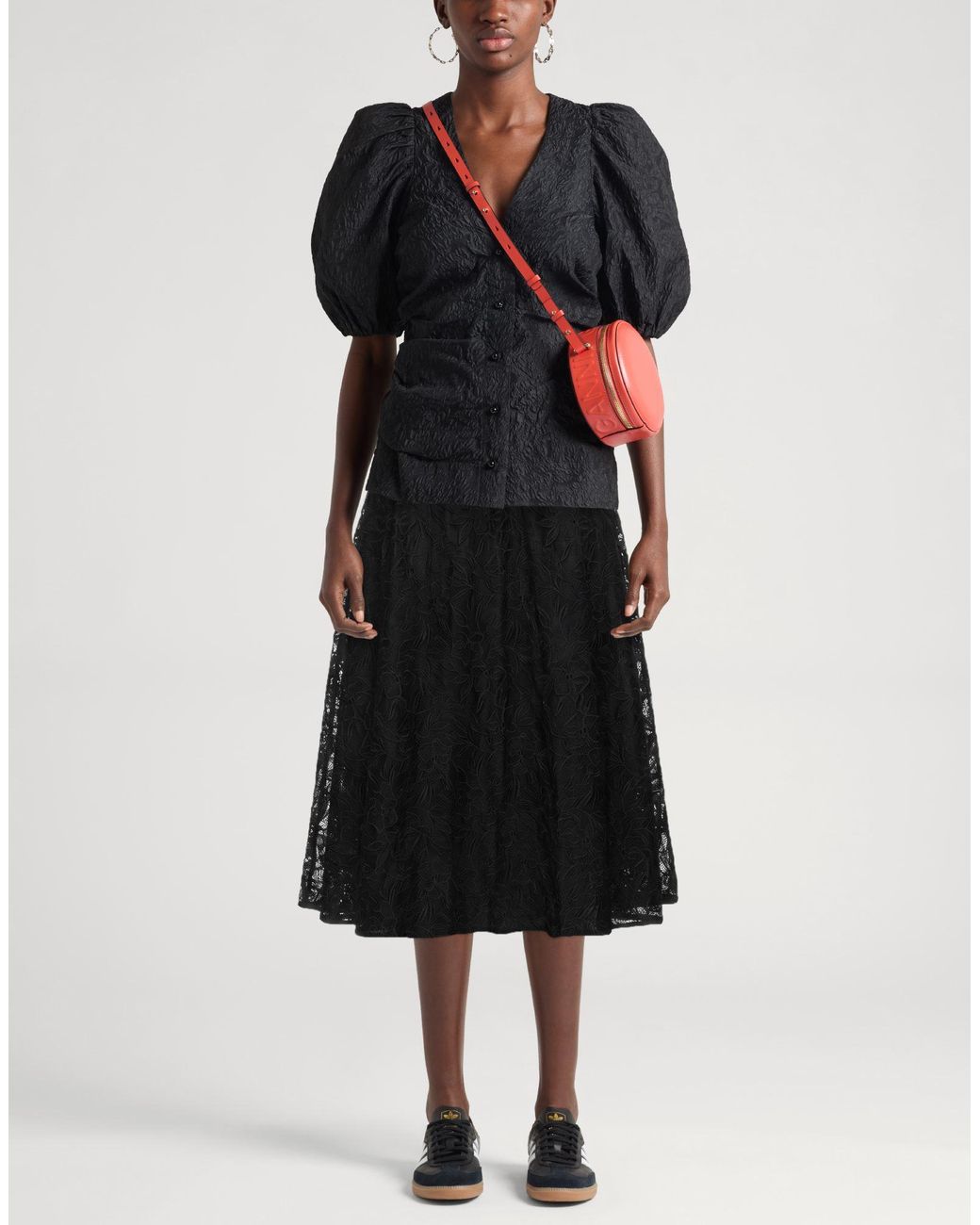 Karl Lagerfeld Black Midi Skirt