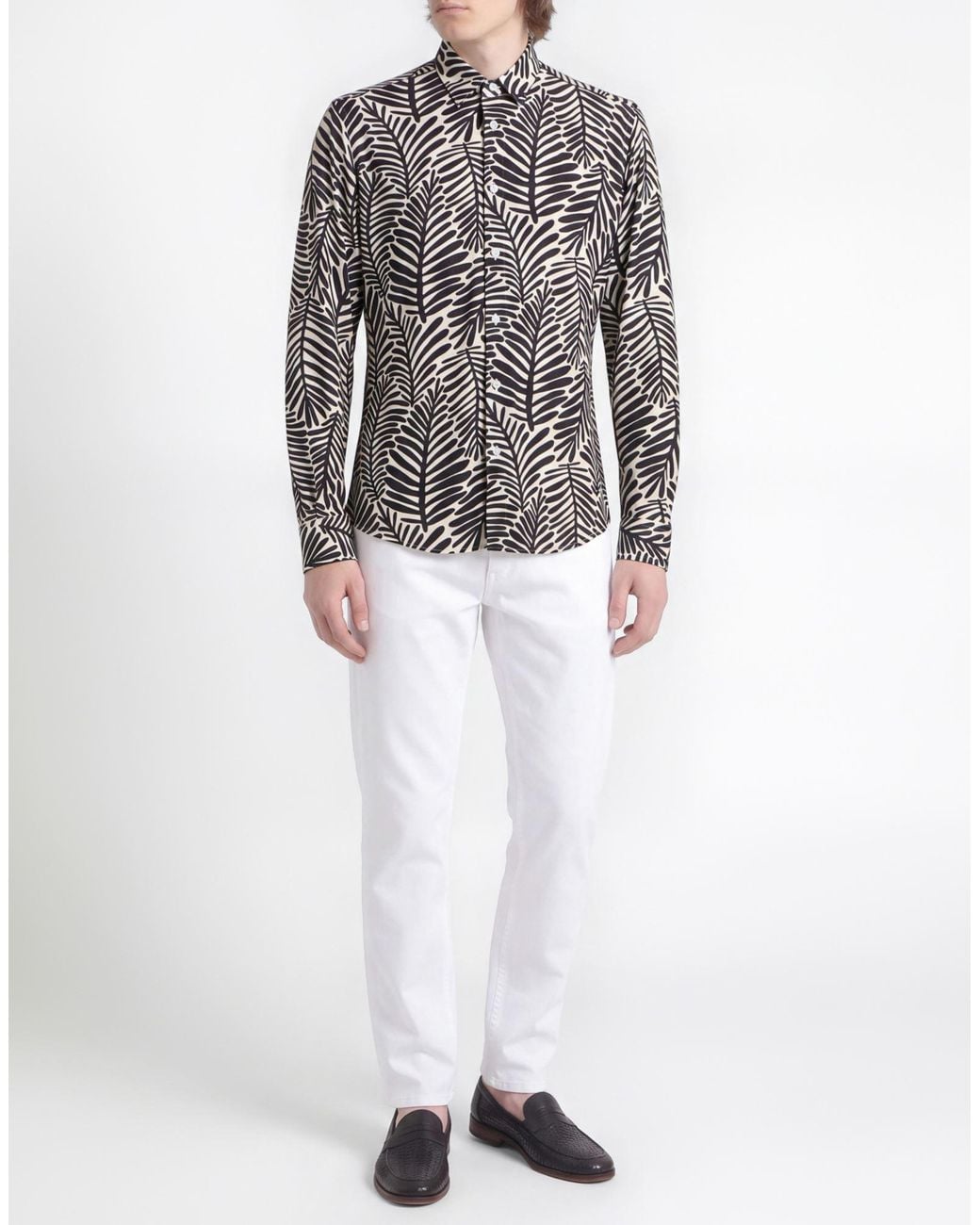 Daniele Alessandrini Gray Shirt Polyester, Elastane for men
