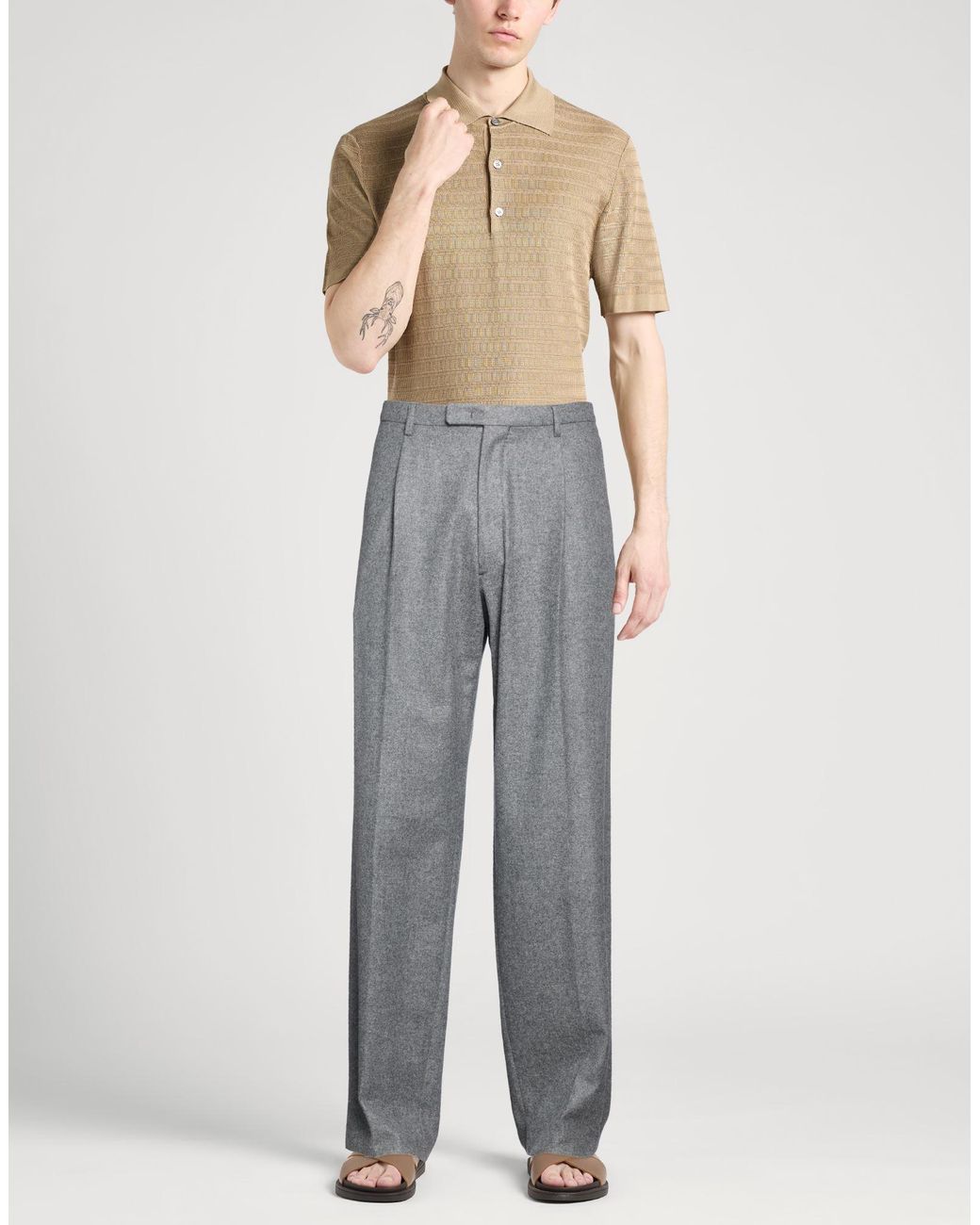Boglioli Gray Pants Virgin Wool for men