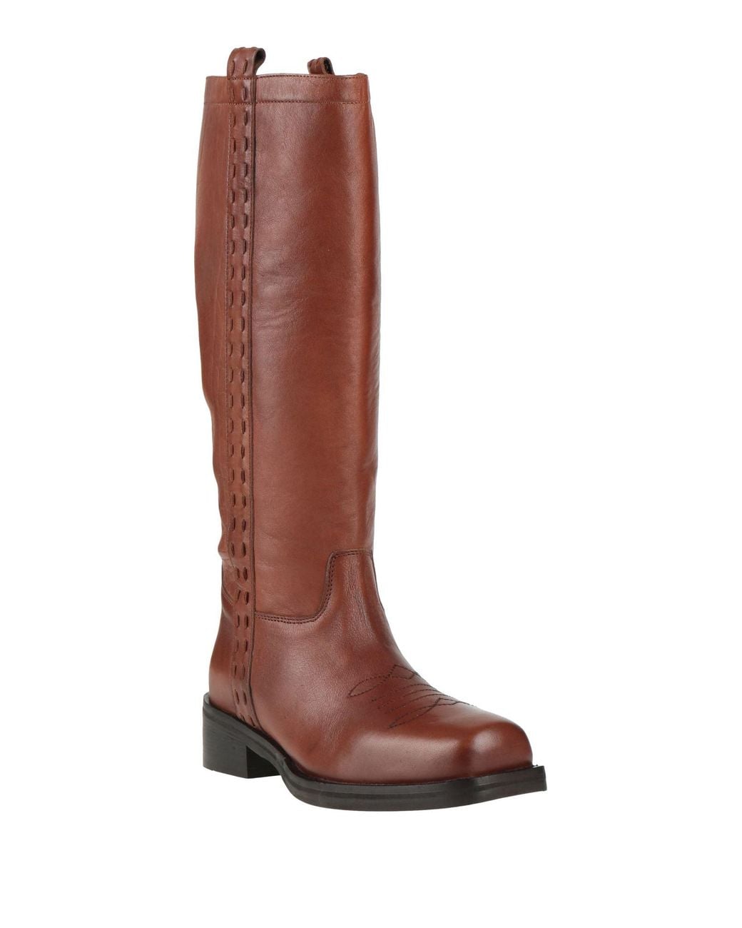 Emanuélle Vee Brown Tan Boot Leather