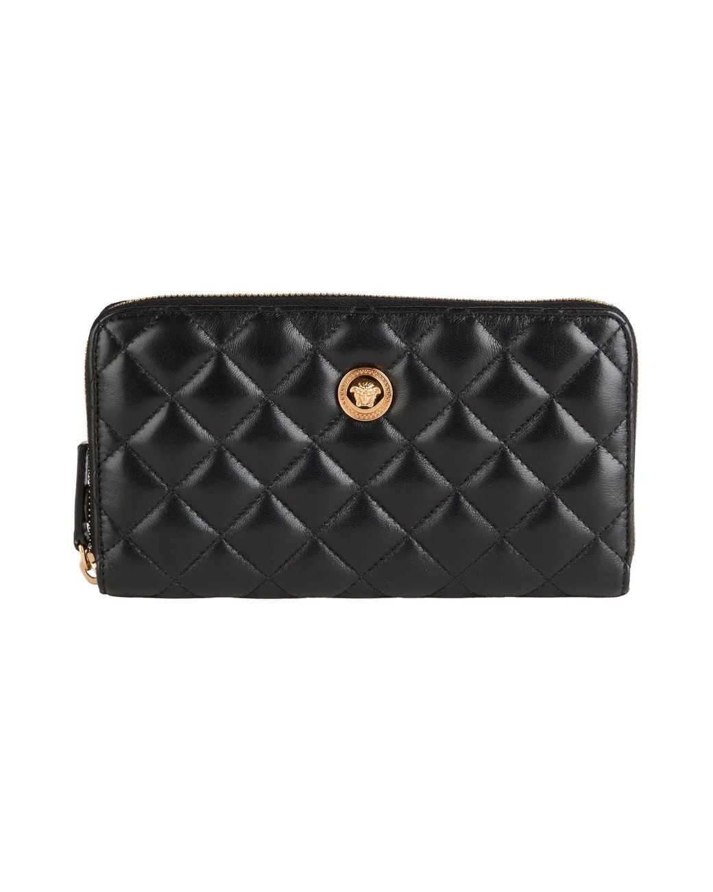 Versace Black Wallet Lambskin