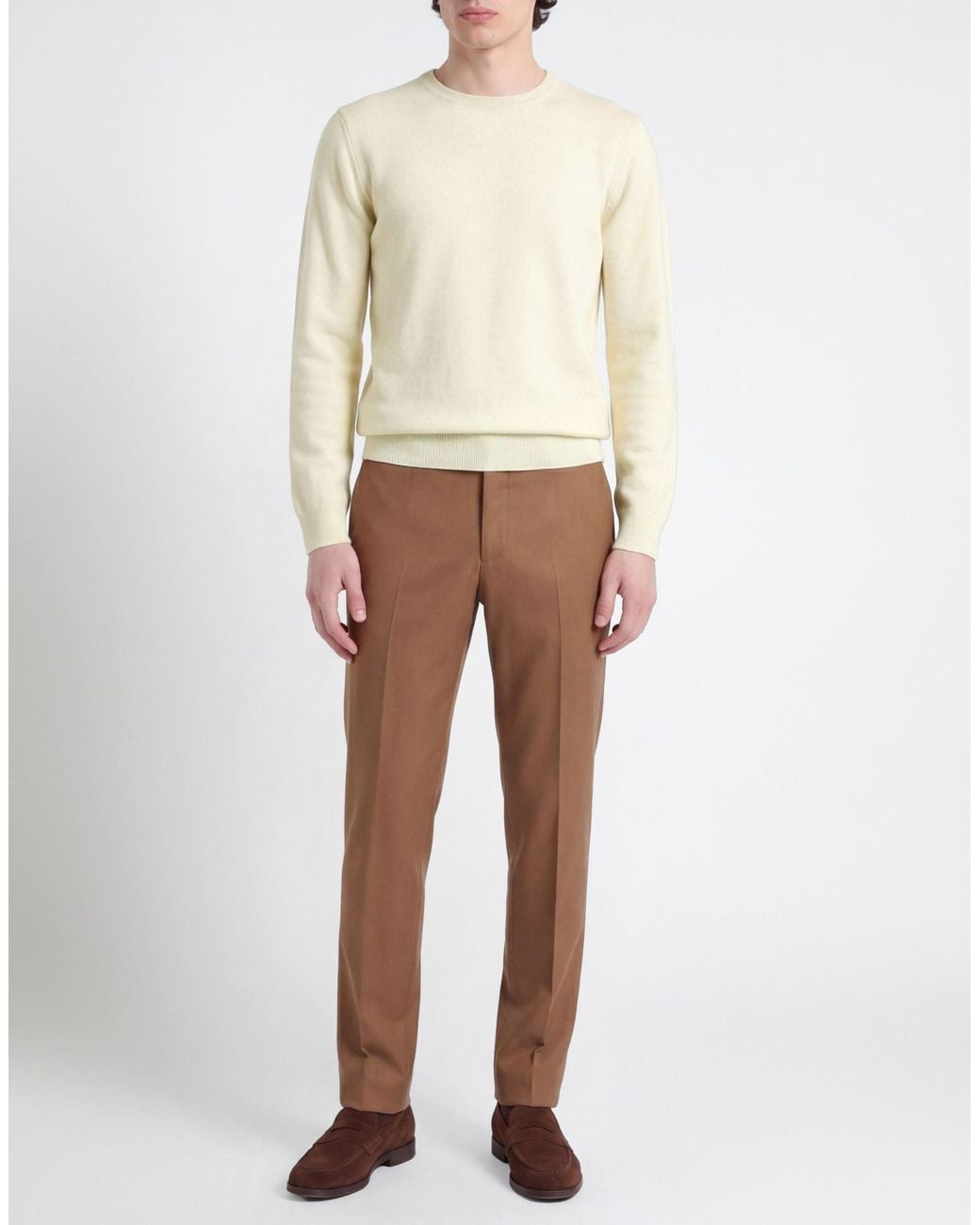 Andrea Fenzi White Sweater Wool, Polyamide for men