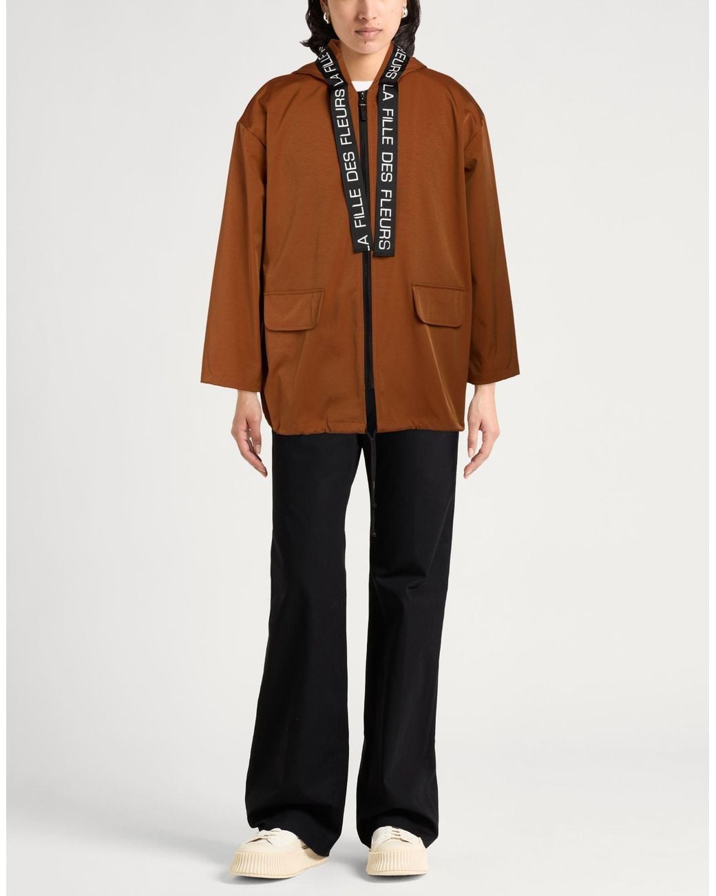 La Fille Des Fleurs Brown Jacket Polyester