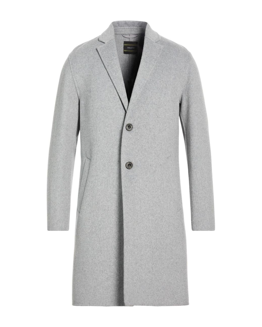 BRERAS Milano Gray Coat Wool, Polyester for men
