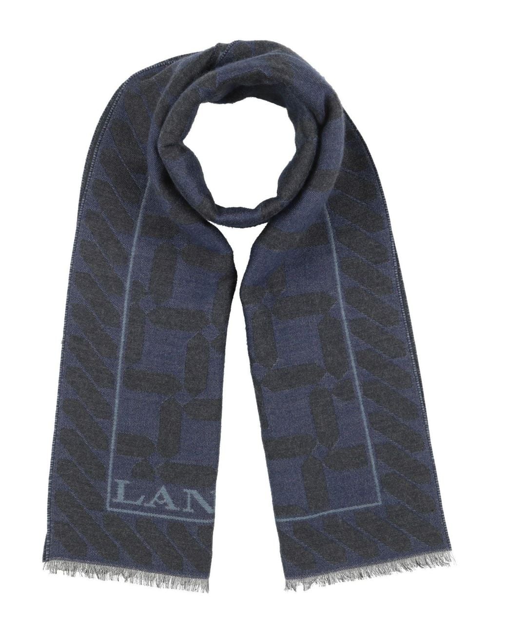 Lanvin Blue Scarf Virgin Wool, Elastane