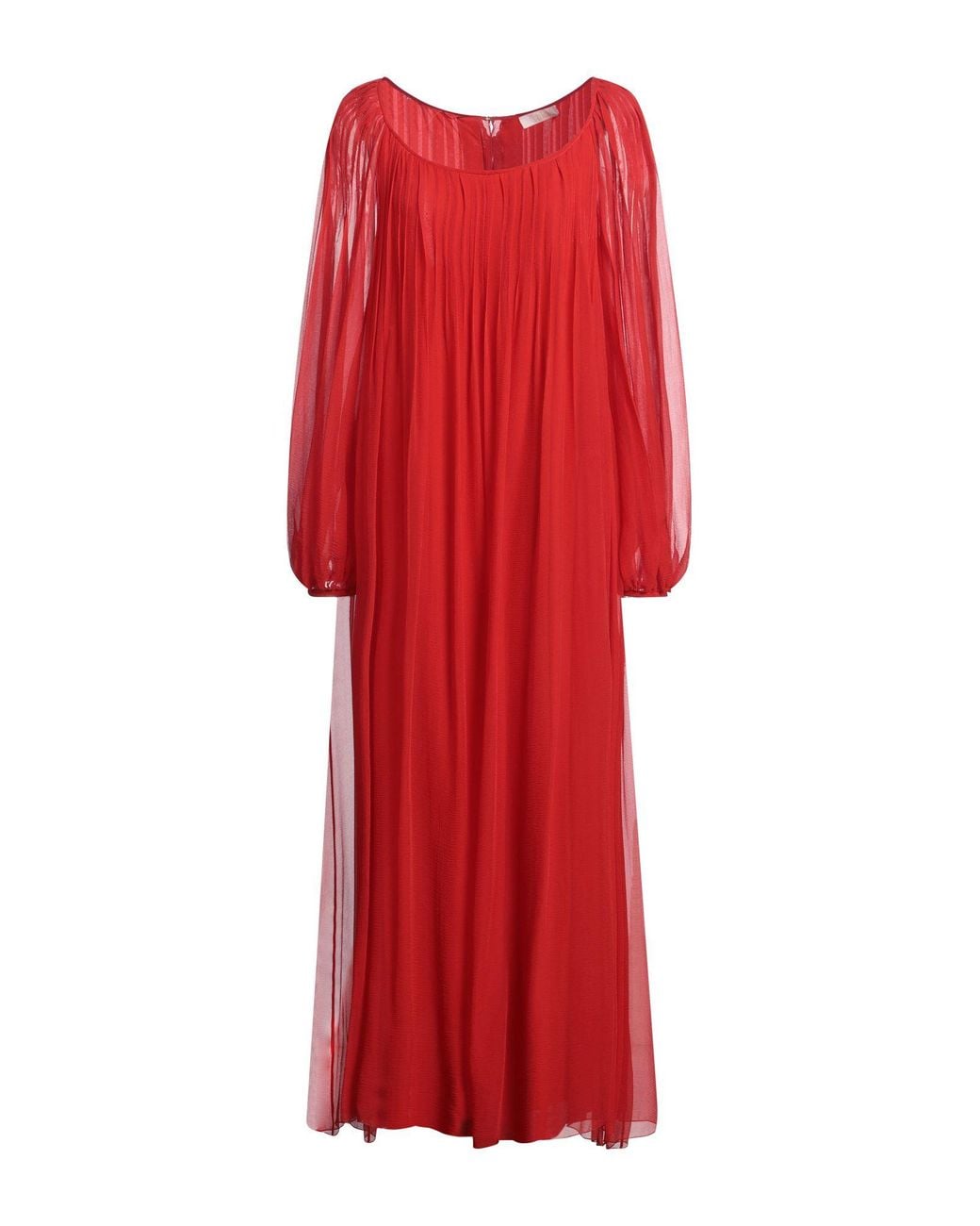 Chloé Red Maxi Dress Silk