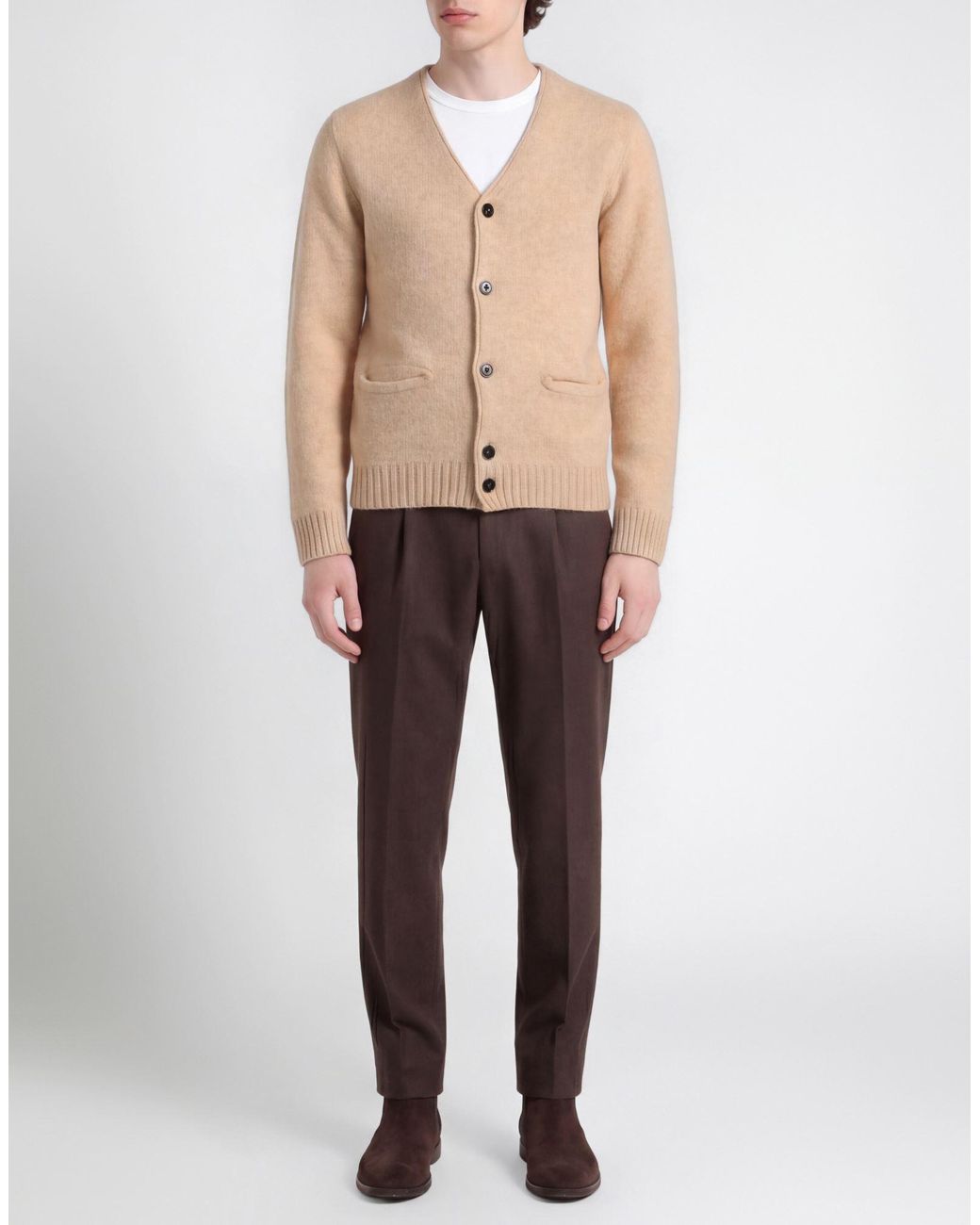 Messagerie Natural Cardigan Virgin Wool for men