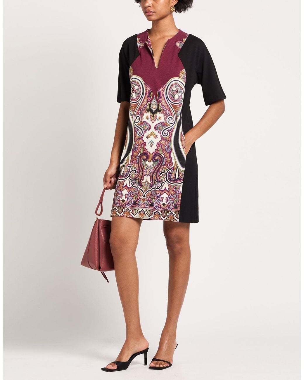 Etro Pink Mini Dress Viscose, Modal, Elastane