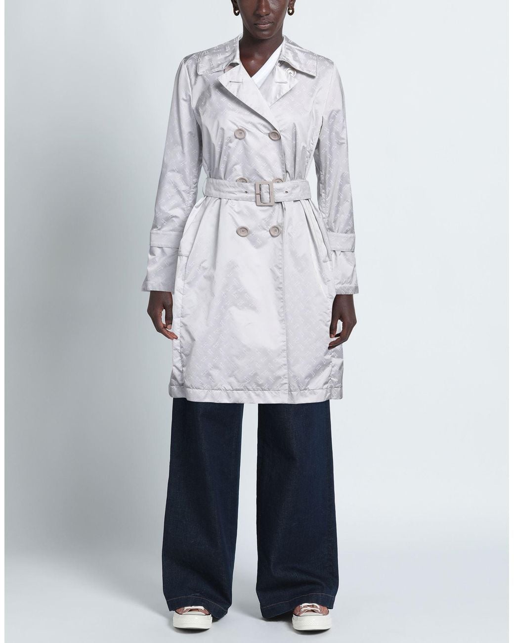 Herno Gray Overcoat & Trench Coat