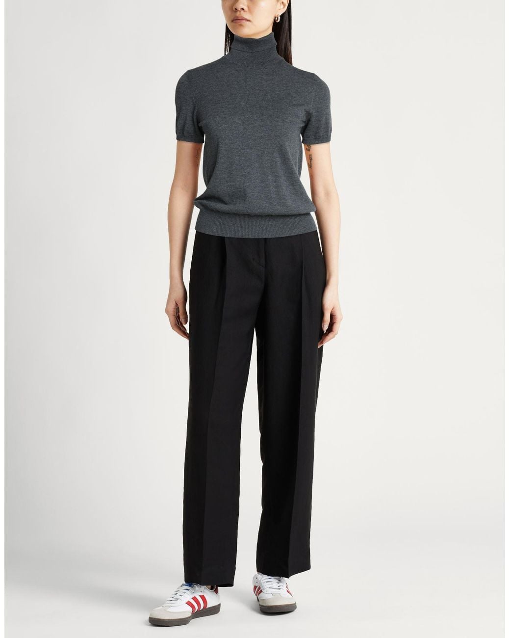 Eleventy Gray Charcoal Turtleneck Cashmere
