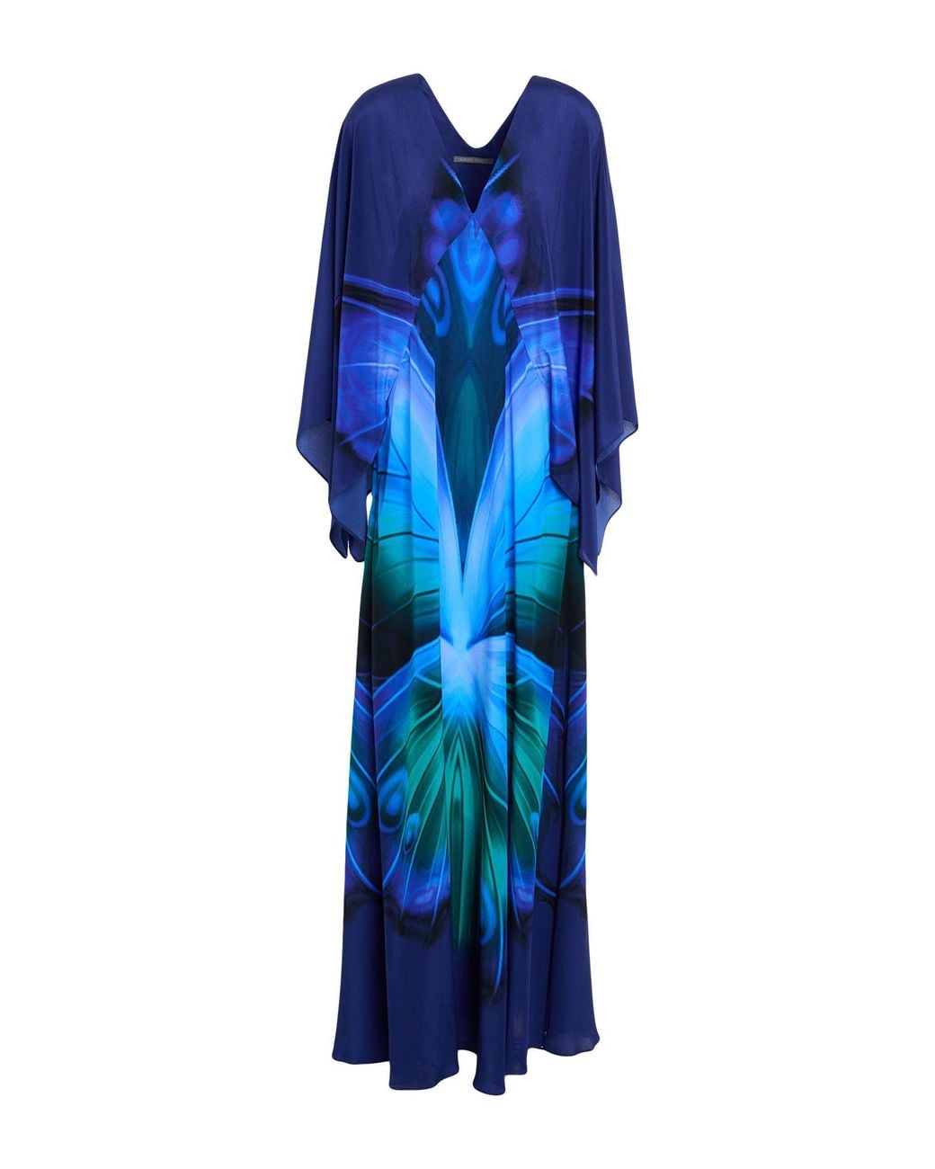 Alberta Ferretti Blue Maxi Dress Silk