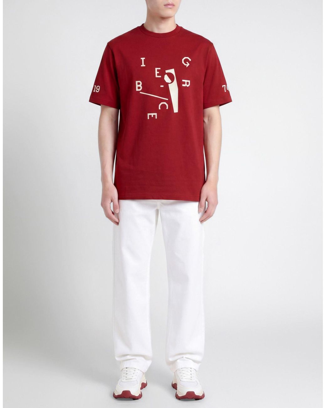 Iceberg Red T-Shirt Cotton, Polyester for men