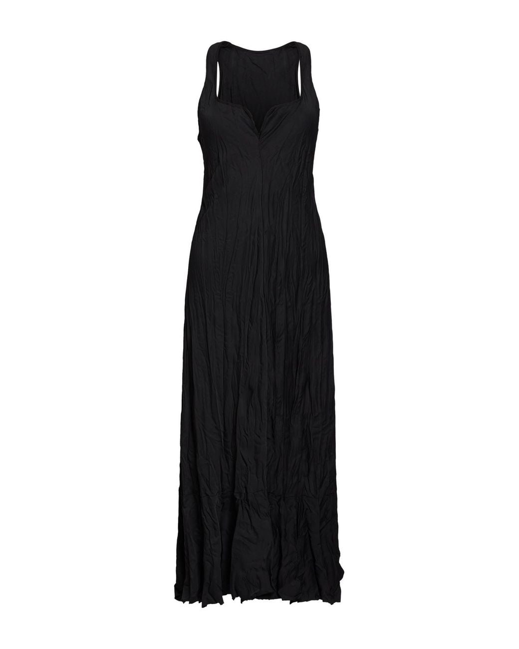 Masnada Black Midi Dress Polyester, Elastane