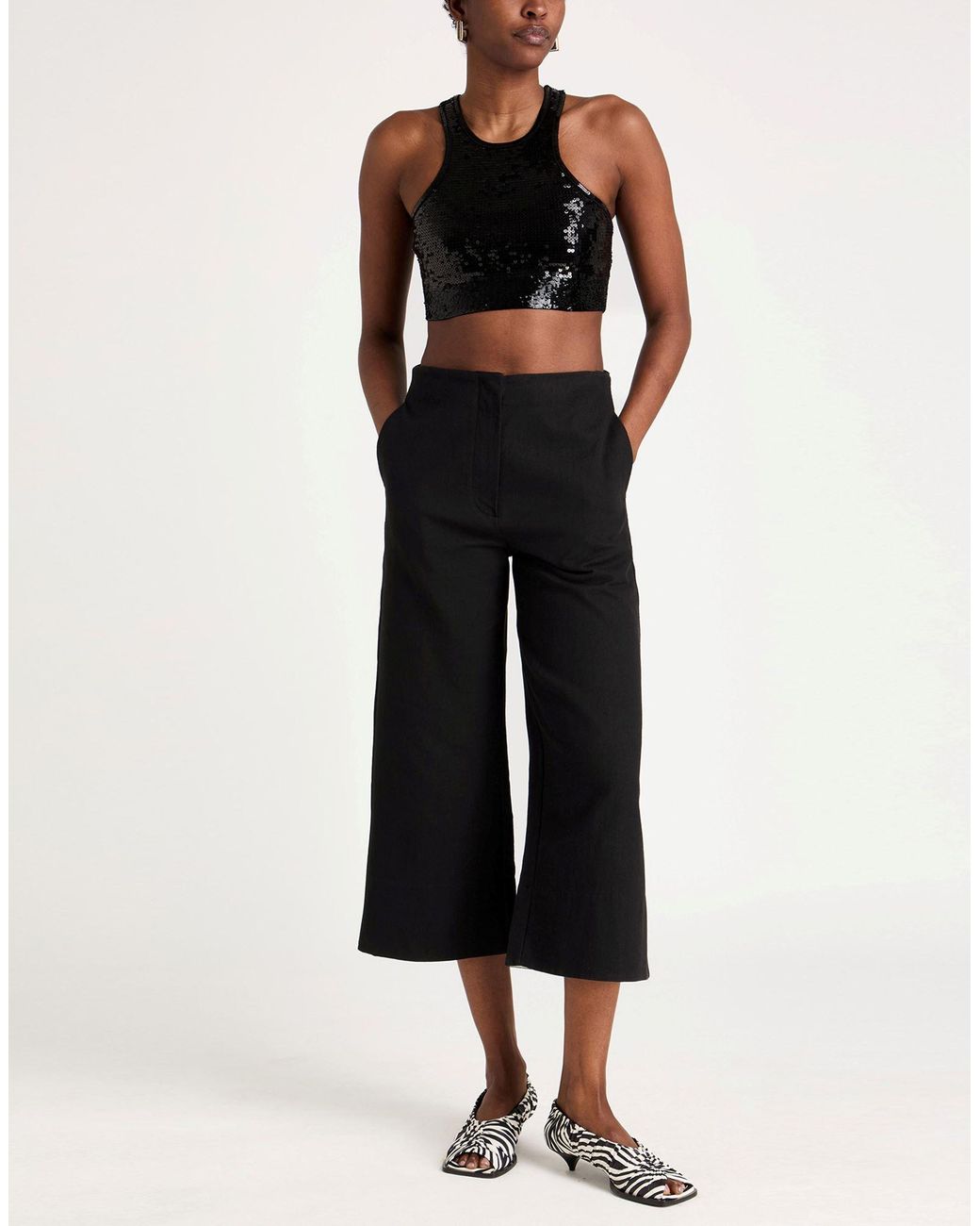 Céline Black Top Viscose, Polyester