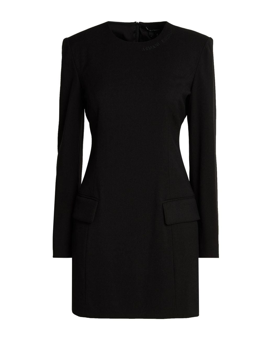 ARMANI EXCHANGE Black Mini Dress Polyester, Viscose, Wool, Elastane