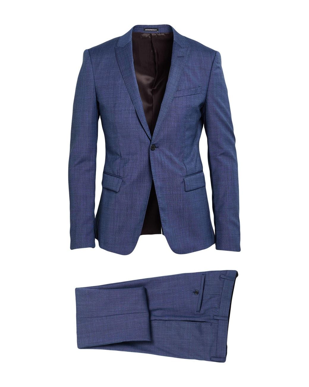 Emporio Armani Blue Suit Virgin Wool for men