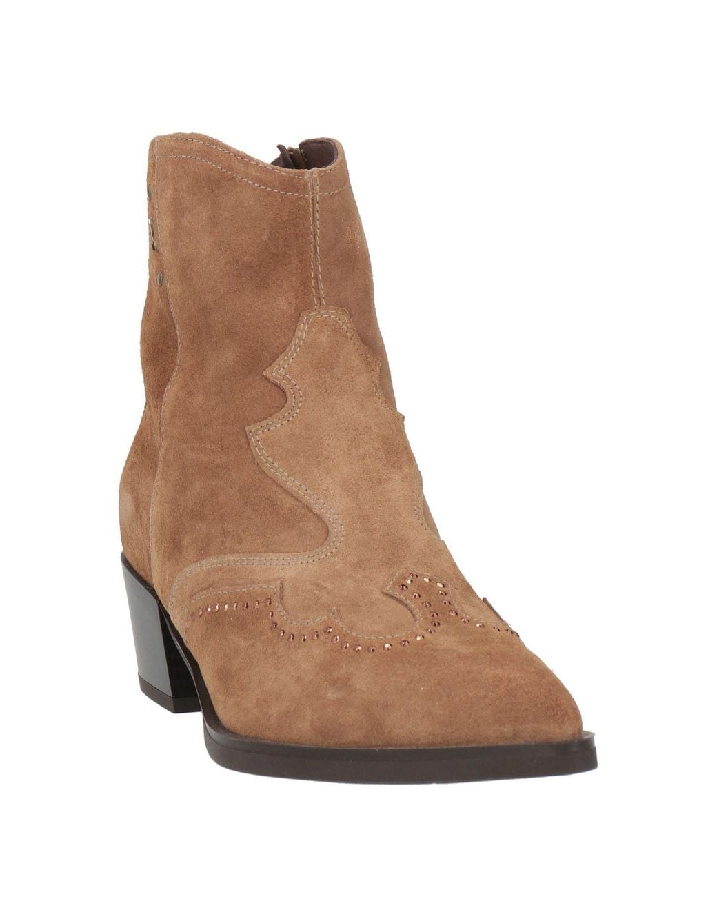 Nero Giardini Brown Camel Ankle Boots Leather