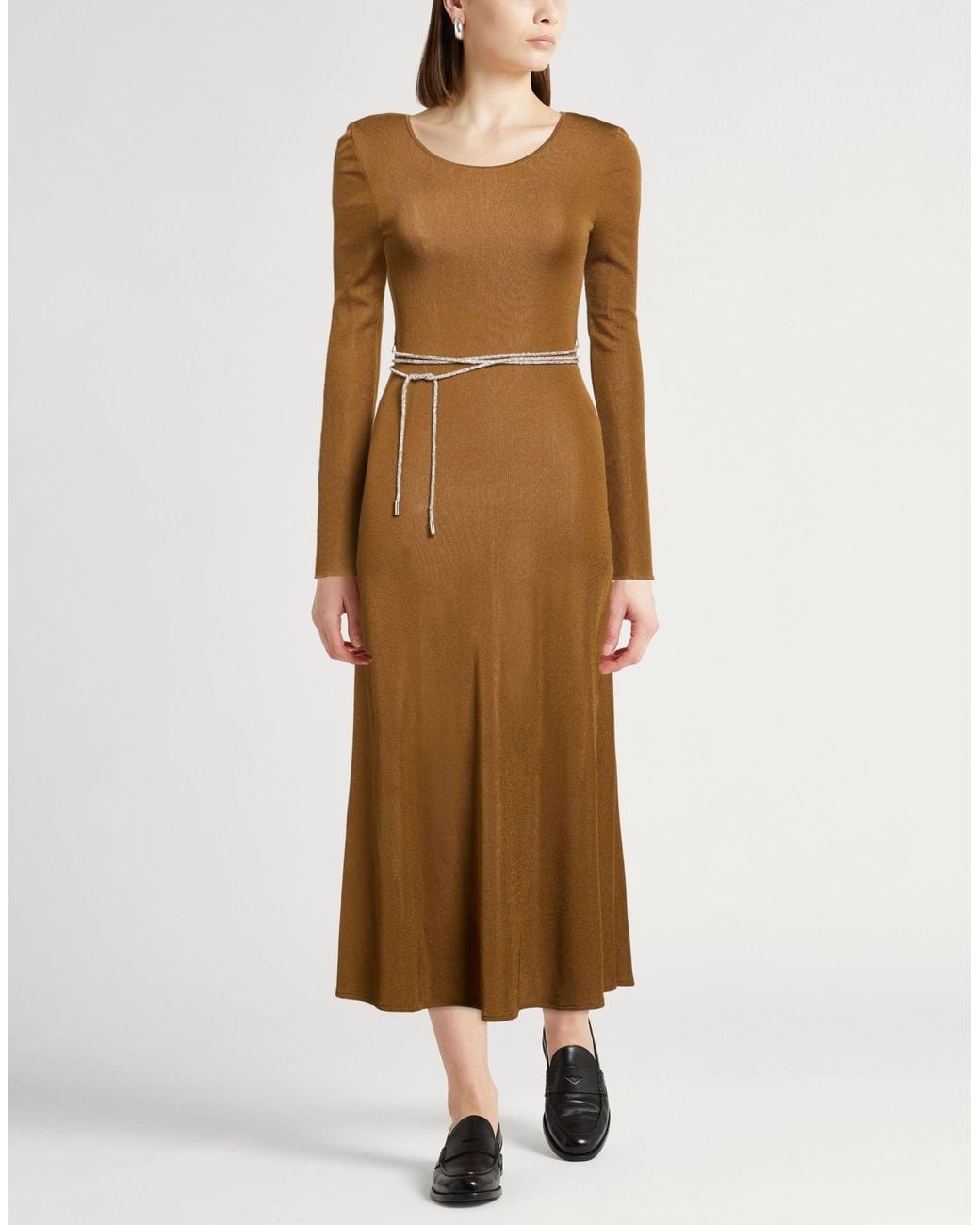 Alexandre Vauthier Brown Maxi Dress