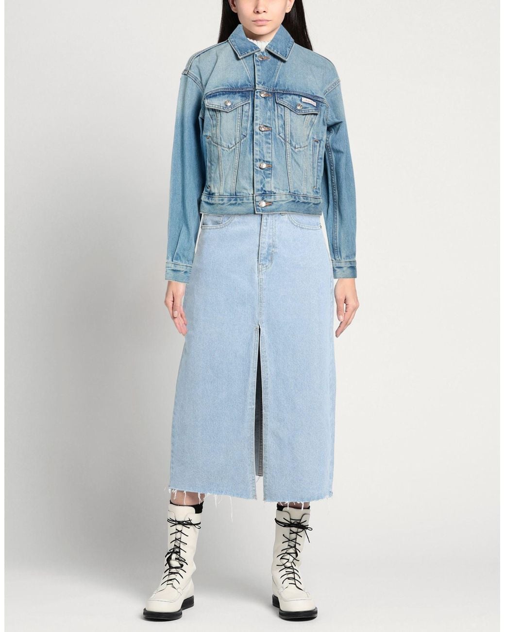 Calvin Klein Blue Denim Outerwear