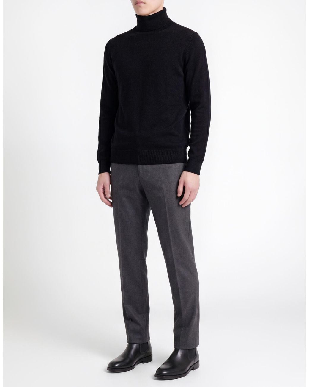 Aragona Black Turtleneck for men