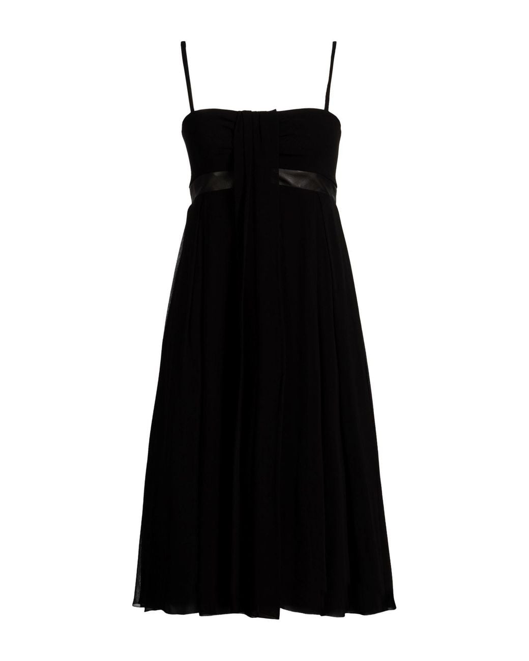 Twinset Black Midi Dress Viscose
