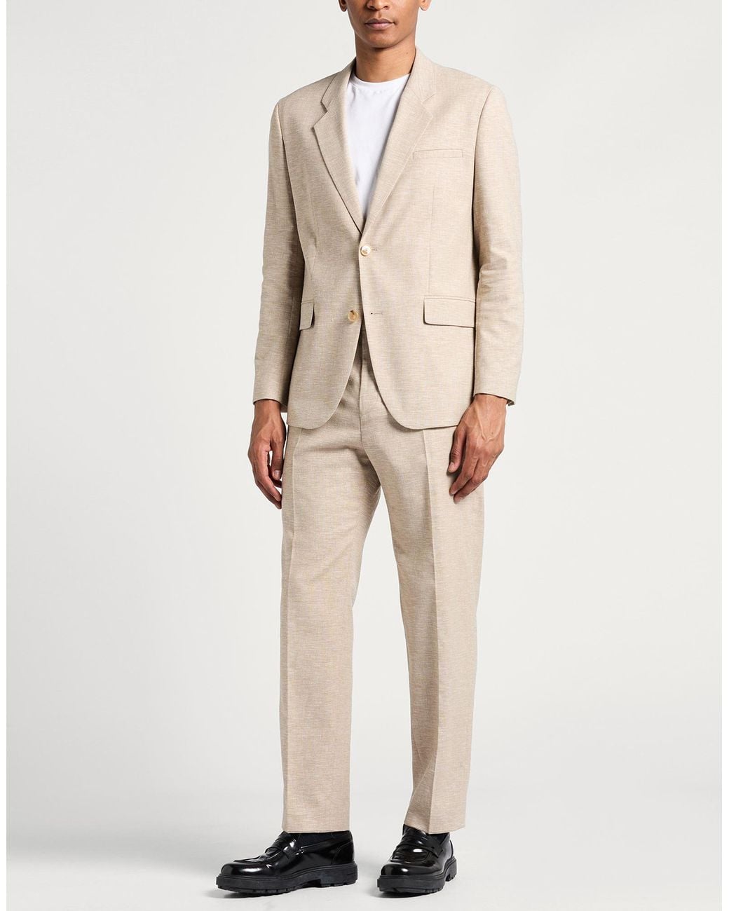 HUGO Natural Suit Polyester, Cotton, Linen, Viscose, Elastane for men