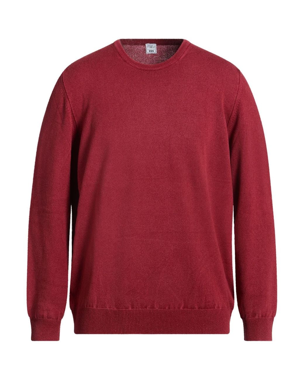 Fedeli Red Brick Sweater Cashmere for men