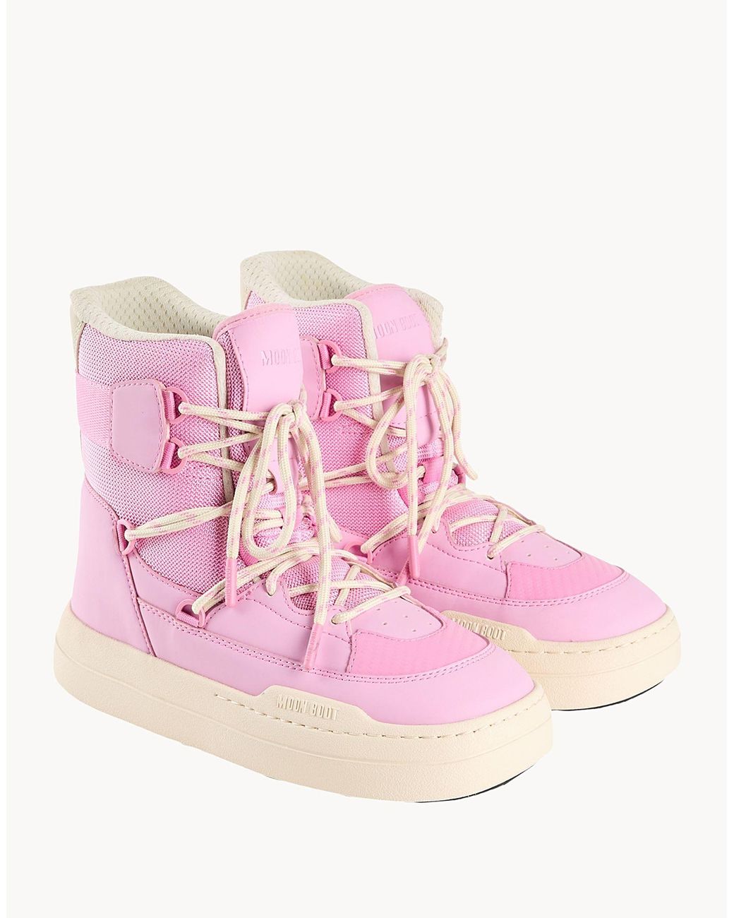 Moon Boot Pink Mb Park Sneaker Boot - Ankle Boots Polyurethane, Polyester