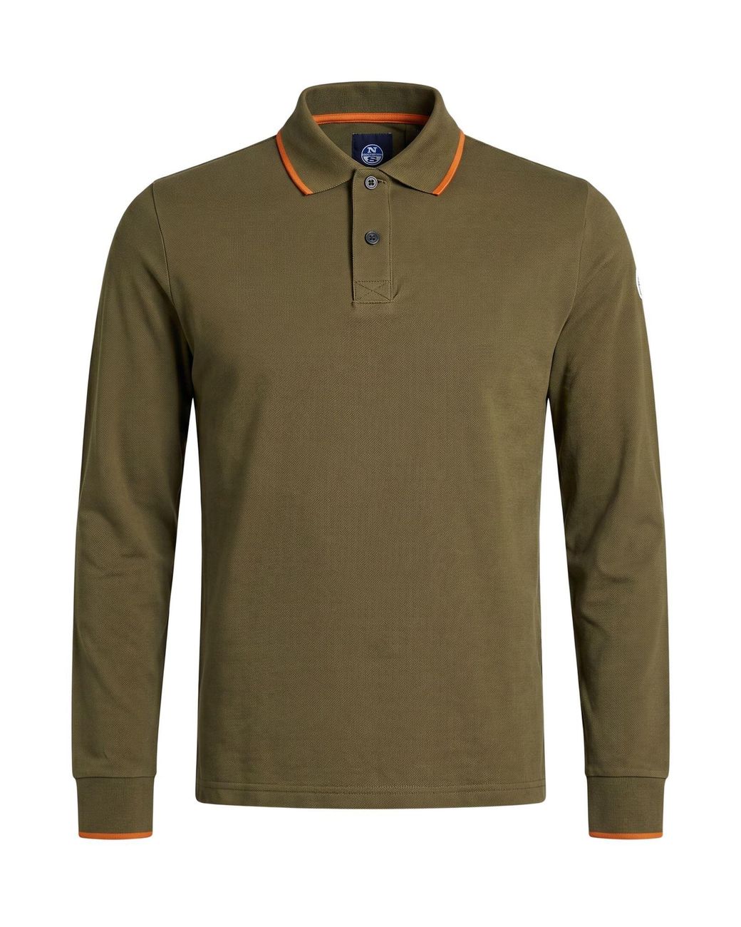 North Sails Green Military Polo Shirt Cotton for men