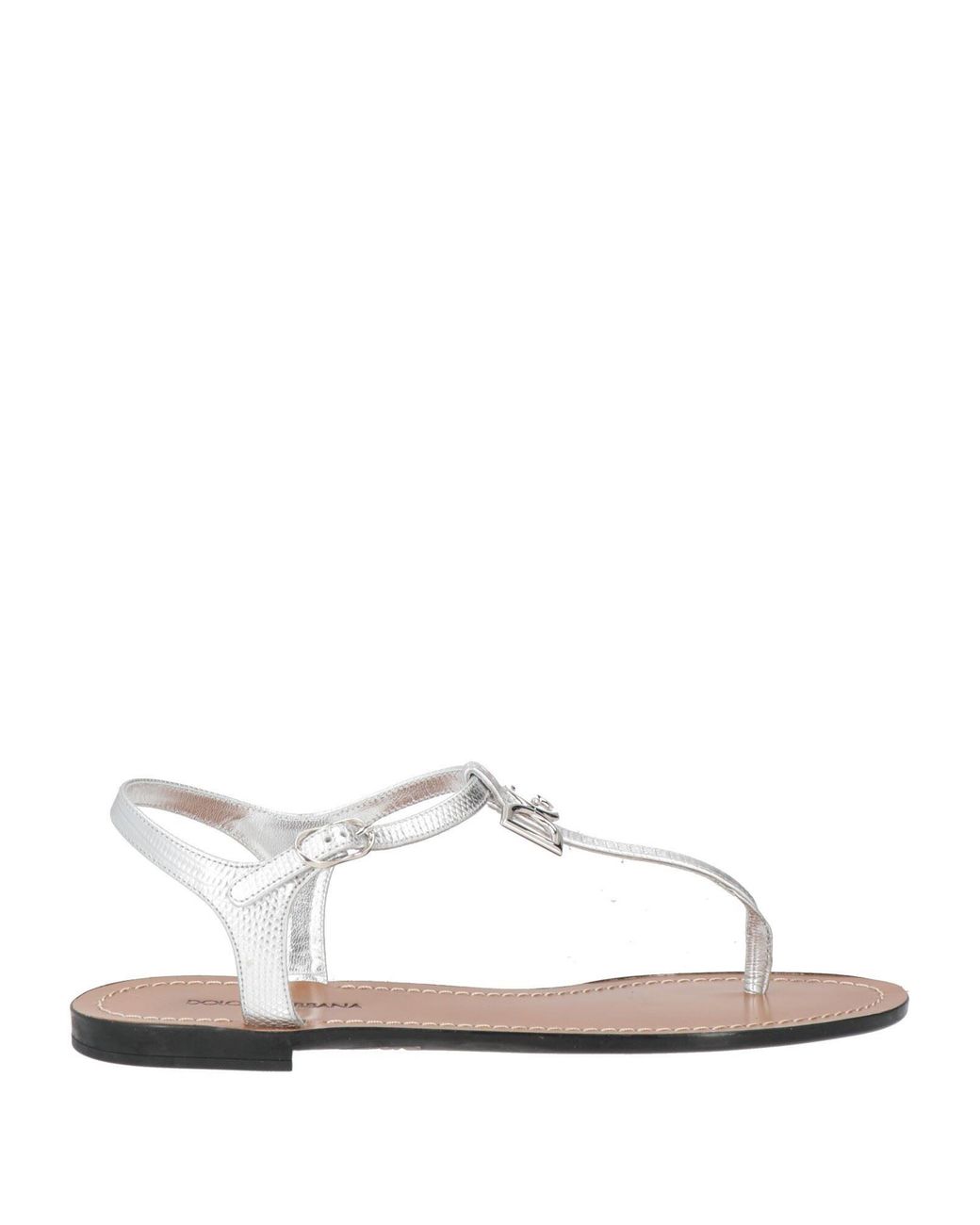 Dolce & Gabbana White Thong Sandal Calfskin