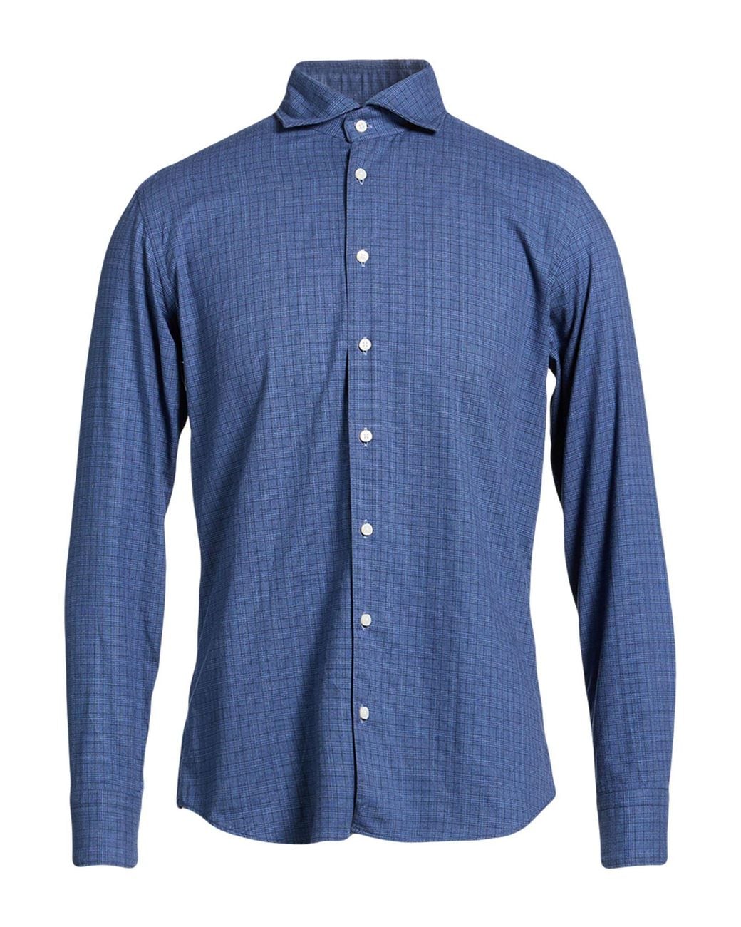 BASTONCINO Blue Shirt Cotton for men