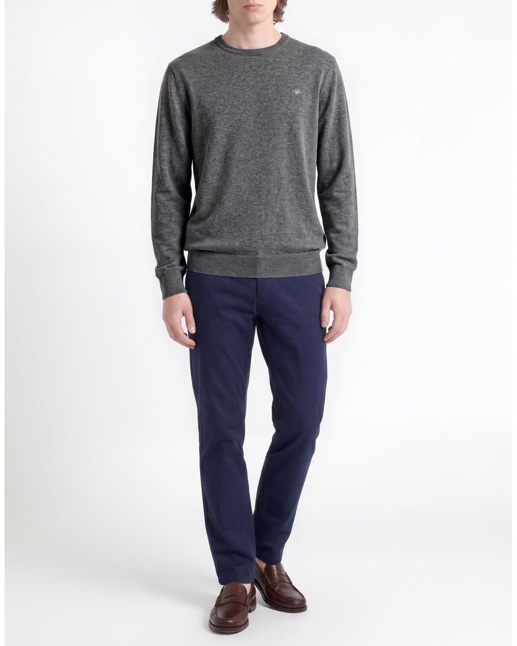 Gant Gray Sweater Lambswool for men