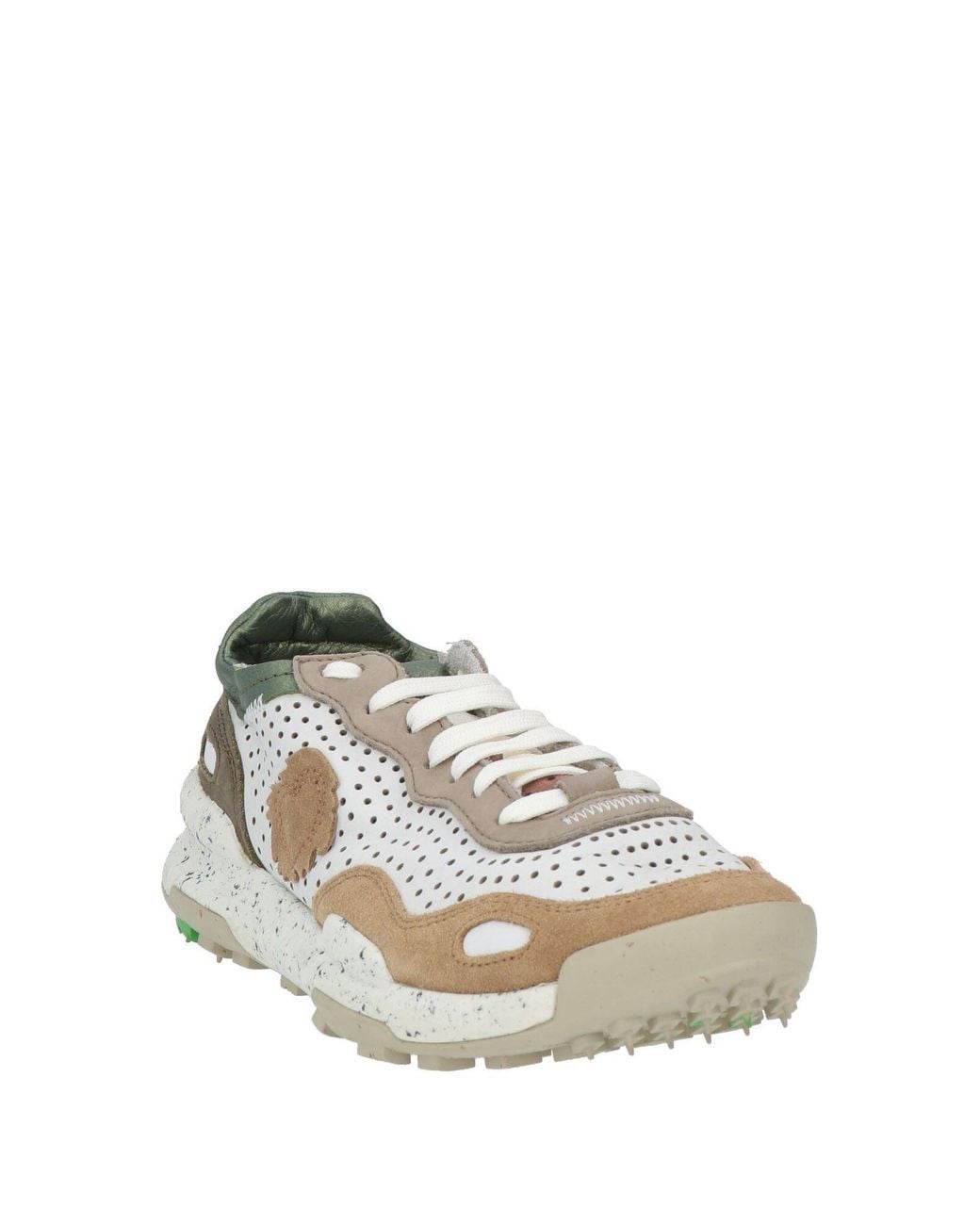 Satorisan White Khaki Sneakers Leather