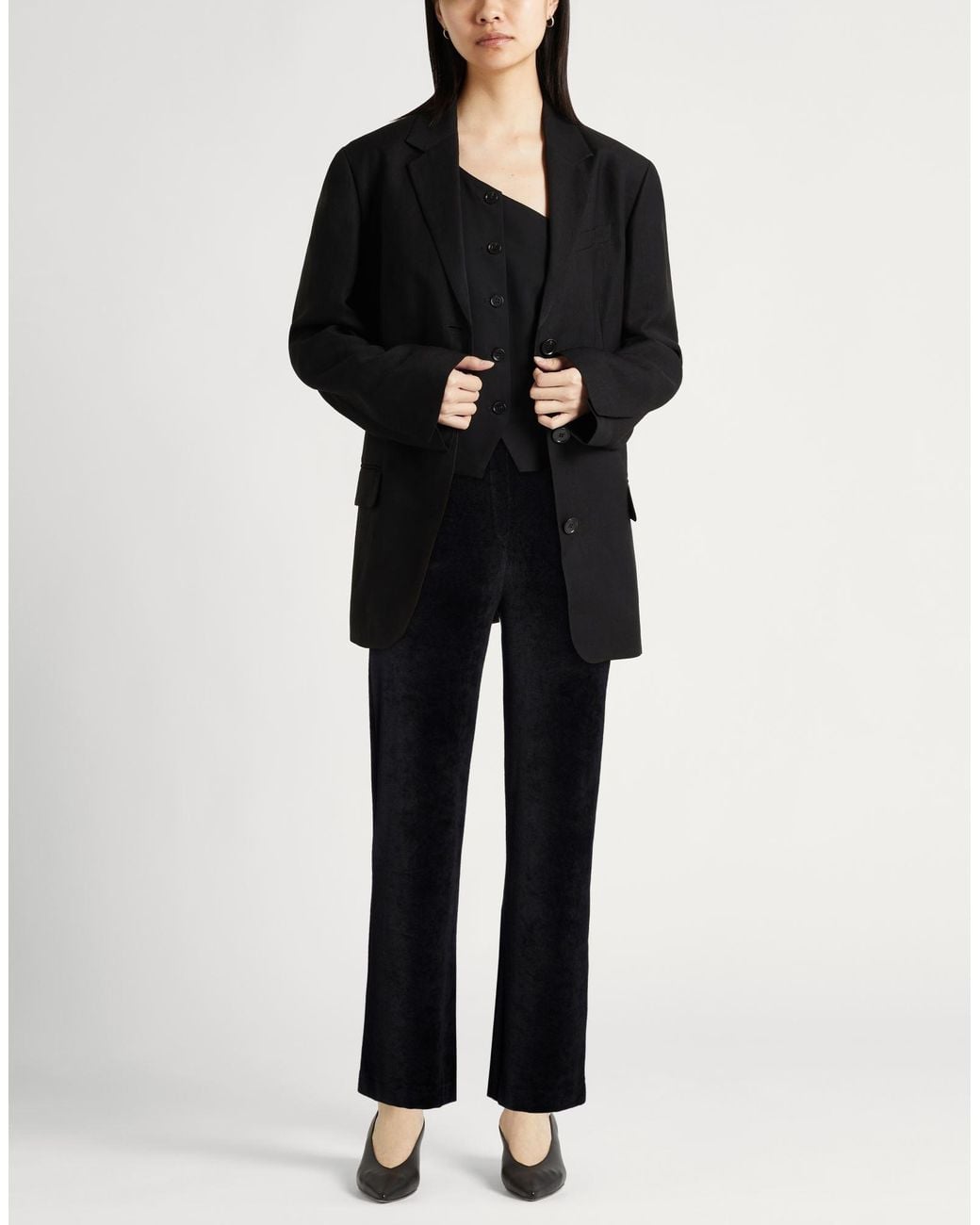 Majestic Filatures Black Trouser