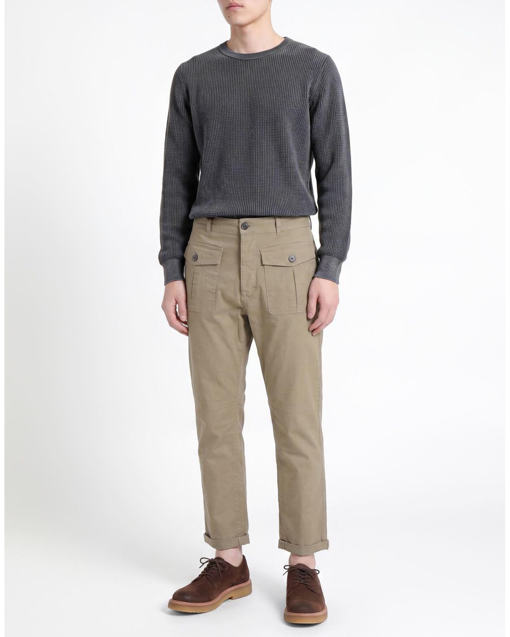 Brian Dales Natural Military Pants Cotton, Elastane for men