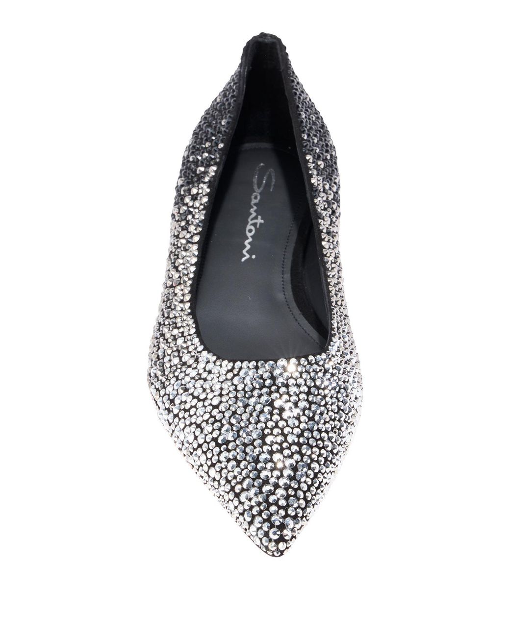 Santoni White Ballet Flats Leather
