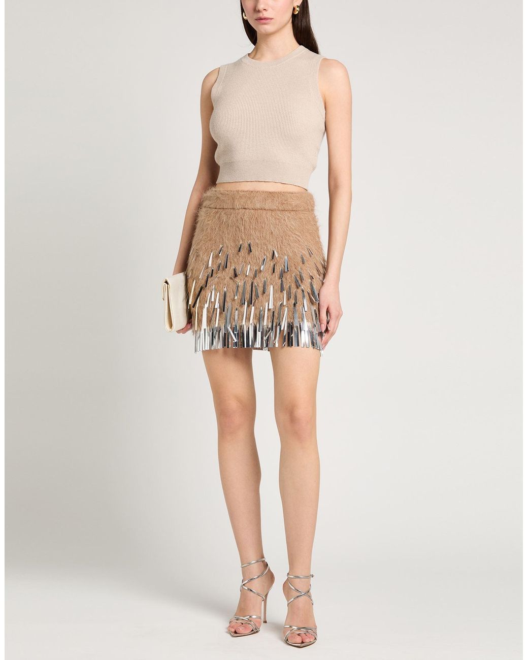 Rabanne Natural Mini Skirt