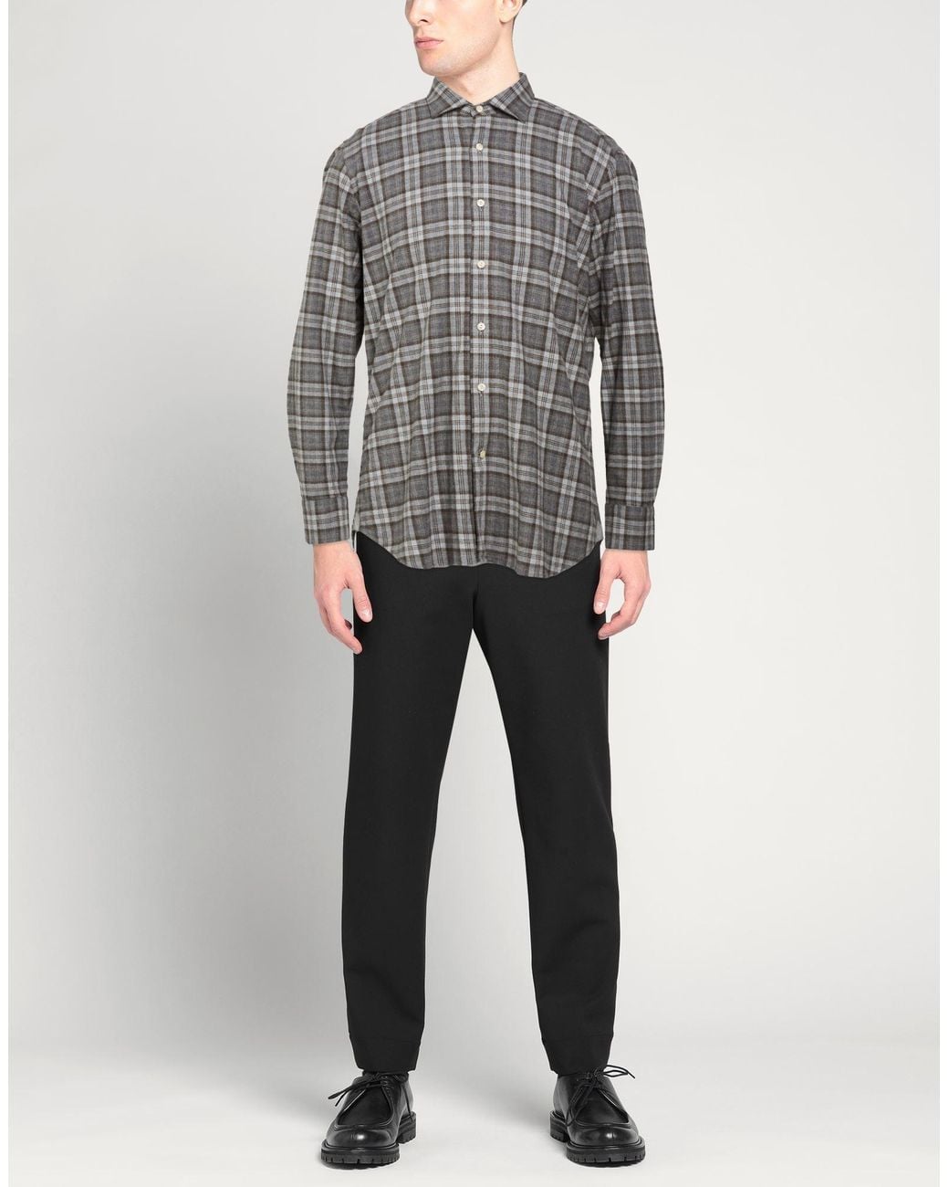 Tintoria Mattei 954 Gray Shirts for men