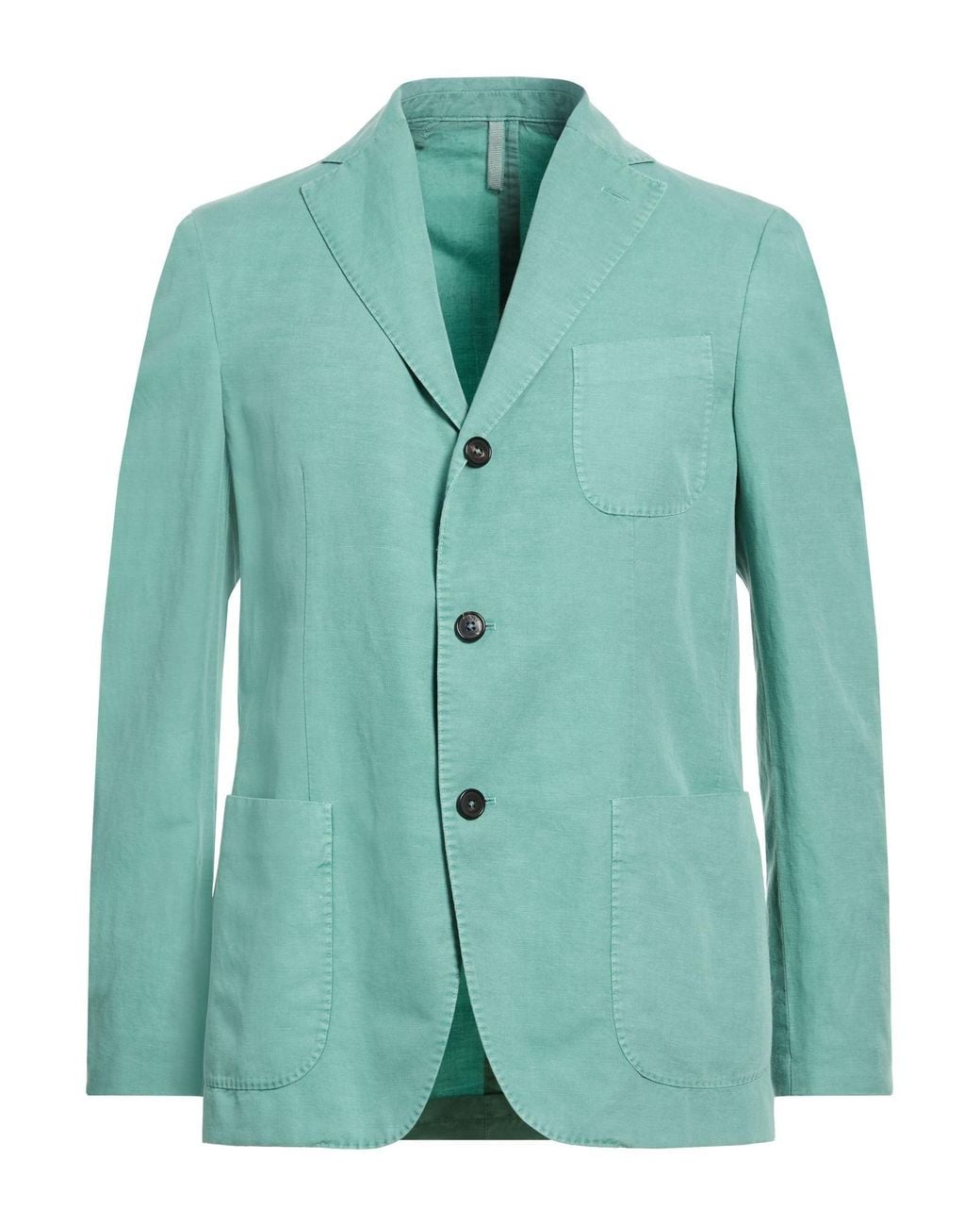 Incotex Green Blazer Linen, Cotton for men