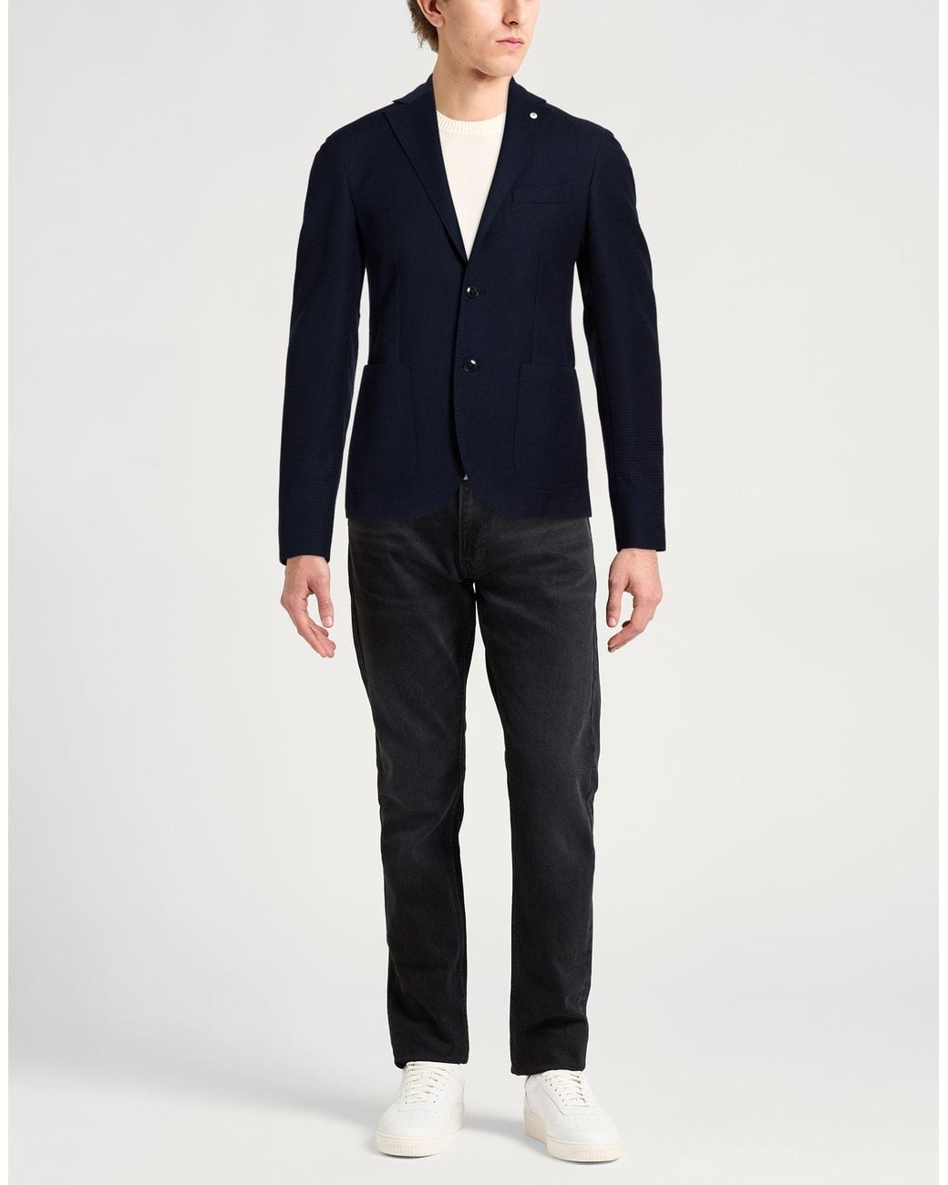 L.b.m. 1911 Blue Midnight Blazer Wool for men
