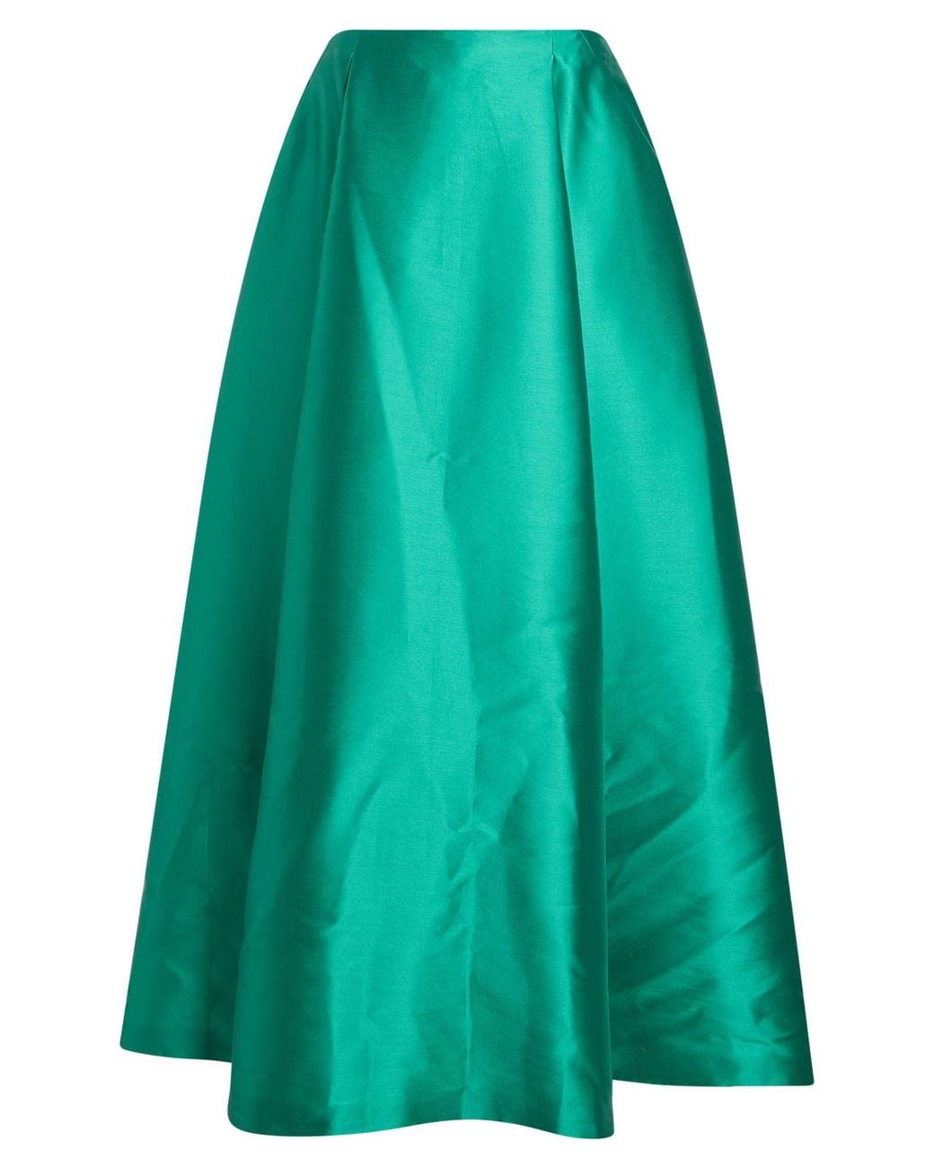 Alberta Ferretti Green Maxi Skirt Polyester, Silk
